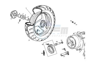 BOULEVARD 125-150 cc drawing REAR WHEEL