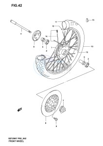 GZ125 (P02) drawing FRONT WHEEL