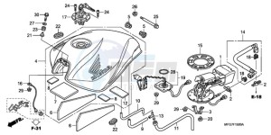 CB600FA39 Australia - (U) drawing FUEL TANK