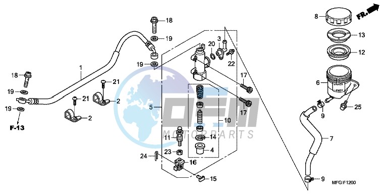 REAR BRAKE MASTER CYLINDER (CB600F/ F3)