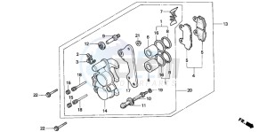 NSR50S drawing FRONT BRAKE CALIPER