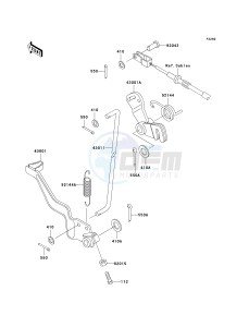 KLF 250 A [BAYOU 250] (A6F-A9F) A6F drawing BRAKE PEDAL