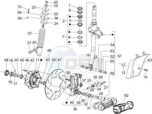 LXV 50 2T CH drawing Fork - steering tube - Steering bearing unit