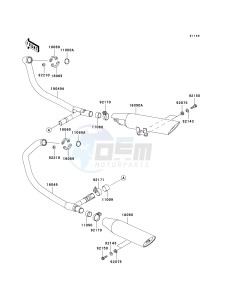 EN 500 C [VULCAN 500 LTD] (C6-C9) [VULCAN 500 LTD] drawing MUFFLER-- S- -