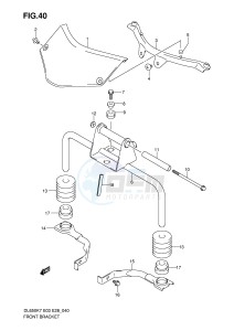 DL650 (E3-E28) V-Strom drawing FRONT BRACKET