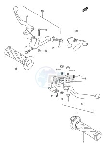 GSX750 (E4) drawing HANDLE LEVER