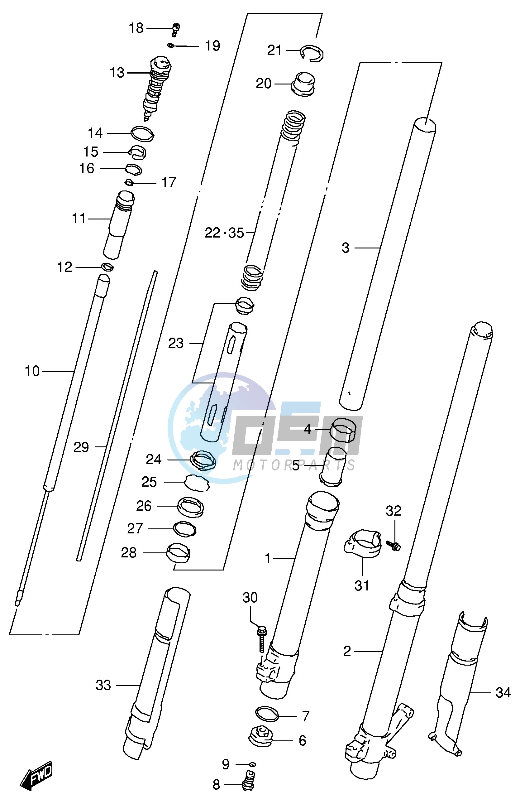 FRONT DAMPER (MODEL V)