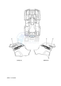 YFM700FWAD YFM700PF GRIZZLY 700 EPS (B383) drawing GRAPHICS