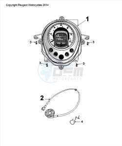 DJANGO 50 4T HERITAGE drawing SPEEDOMETER