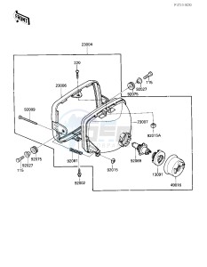 ZX 900 A [NINJA] (A3) NINJA 900 drawing HEADLIGHT