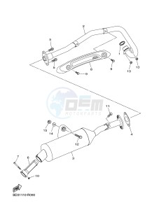 YFM90R YFM09RYXG (BD33) drawing EXHAUST