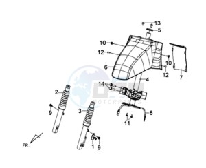 TONIK 50CC drawing YOKE / FRONT FORK / STEERING HEAD BEARING