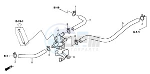 XL125V VARADERO drawing AIR INJECTION CONTROL VALVE (XL125V1/2/3/4/5/6)