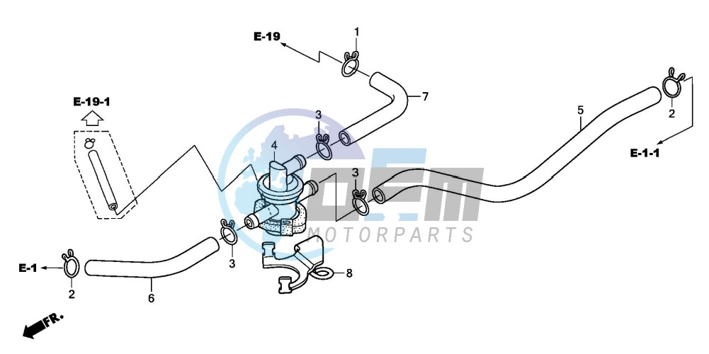 AIR INJECTION CONTROL VALVE (XL125V1/2/3/4/5/6)