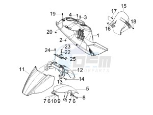 X7 125 ie Euro 3 drawing Wheel housing - Mudguard