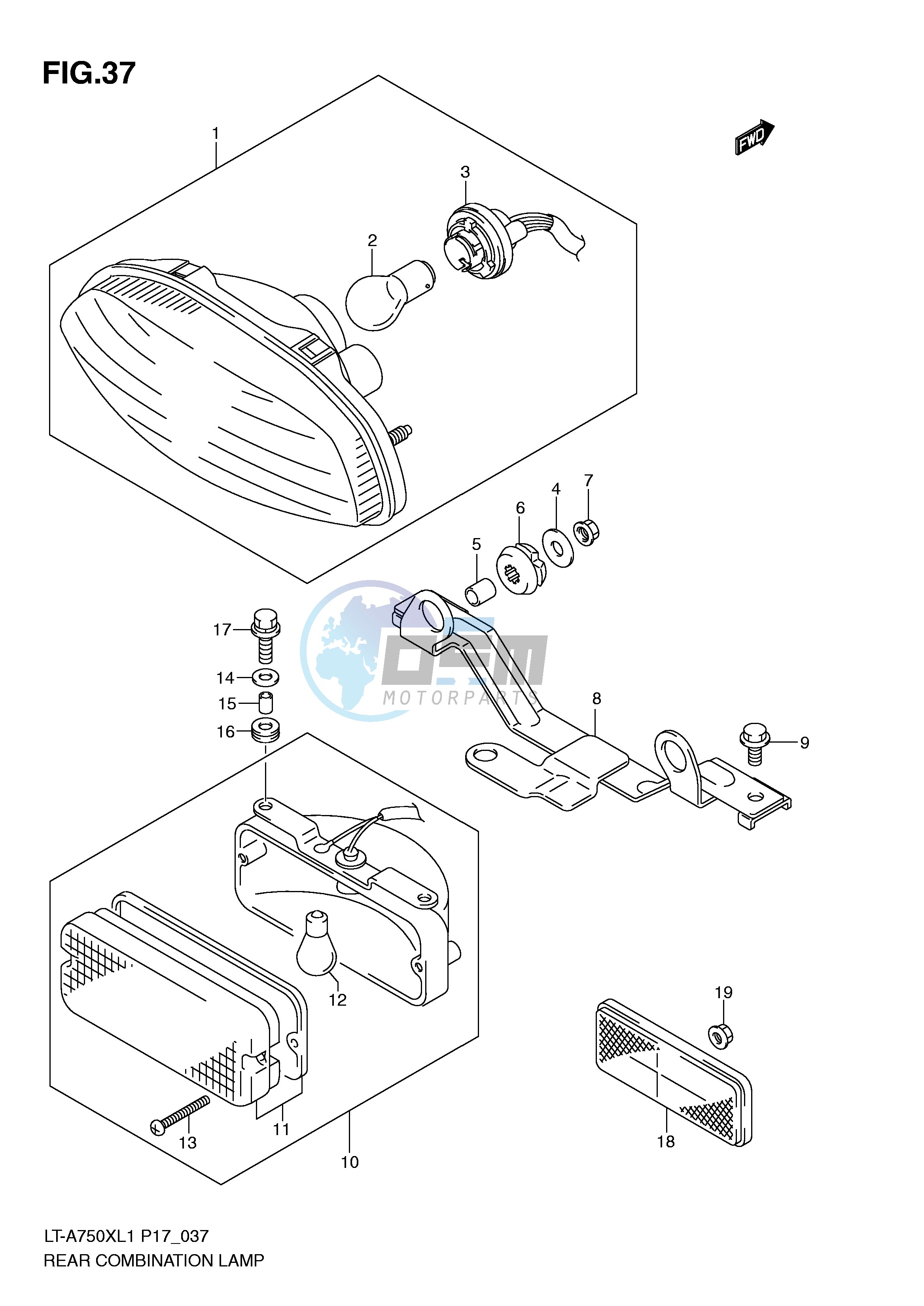 REAR COMBINATION LAMP (LT-A750XL1 P17)