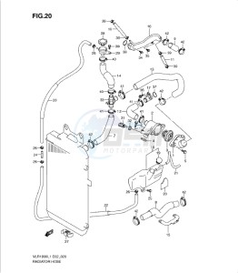 VLR1800 drawing RADIATOR HOSE