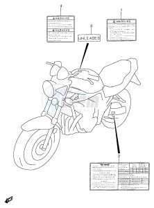 GSF600 (E2) Bandit drawing LABEL (MODEL T V W X)