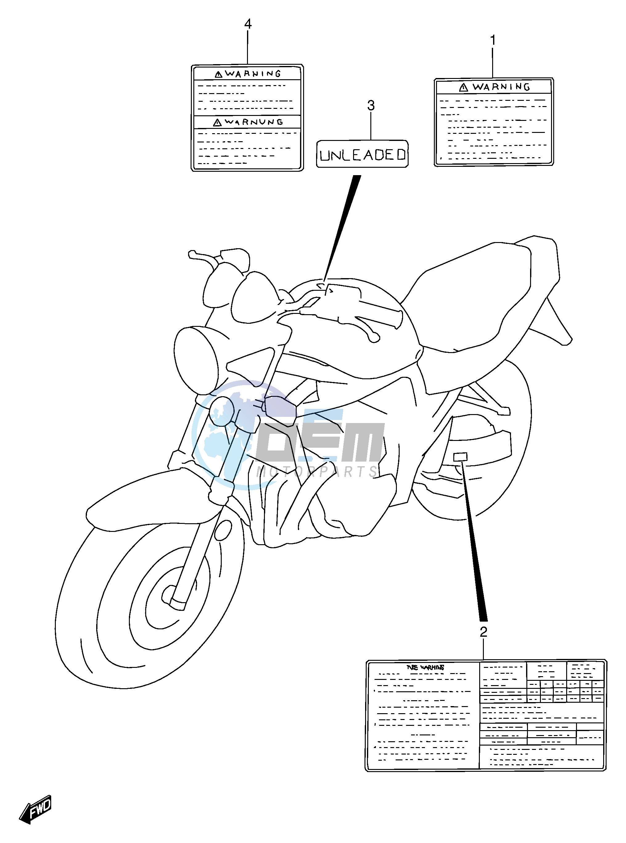 LABEL (MODEL T V W X)