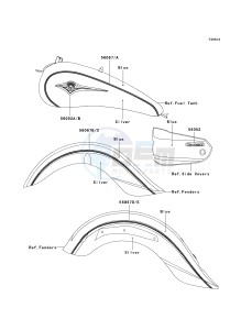 VN 1600 E [VULCAN 1600 CLASSIC] (6F) E6F drawing DECALS-- BLUE_SILVER- -