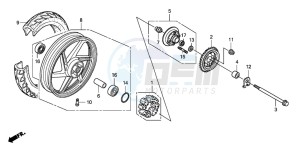 CBF150SH drawing REAR WHEEL