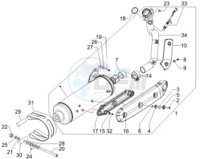 Beverly 400 ie e3 drawing Silencer