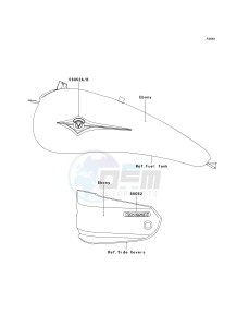 VN 1600 A [VULCAN 1600 CLASSIC] (A6F-A8FA) A6F drawing DECALS-- EBONY- --- A6F- -