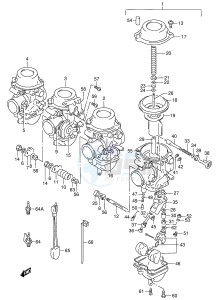 RF900R (E2) drawing CARBURETOR (MODEL R S)