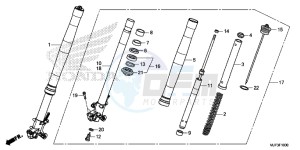 CRF1000G CRF1000 - Africa Twin Europe Direct - (ED) drawing FRONT FORK