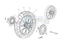 CROSS CITY - 125 CC 4T EU3 drawing REAR WHEEL