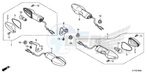 CBR125RTF CBR125RT UK - (E) drawing WINKER