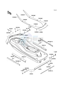 JET SKI ULTRA 250X JT1500B7F FR drawing Pads