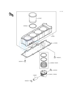 ZX 750 J [NINJA ZX-7] (J1-J2) [NINJA ZX-7] drawing CYLINDER_PISTON