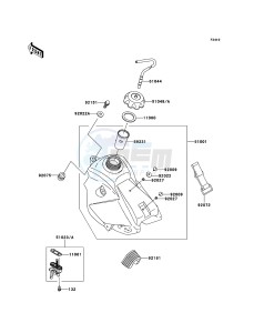 KX65 KX65A8F EU drawing Fuel Tank