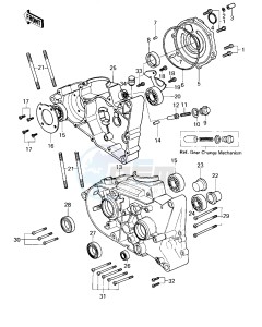 KM 100 A (A1 till A7) drawing CRANKCASE -- KM100-A3- -