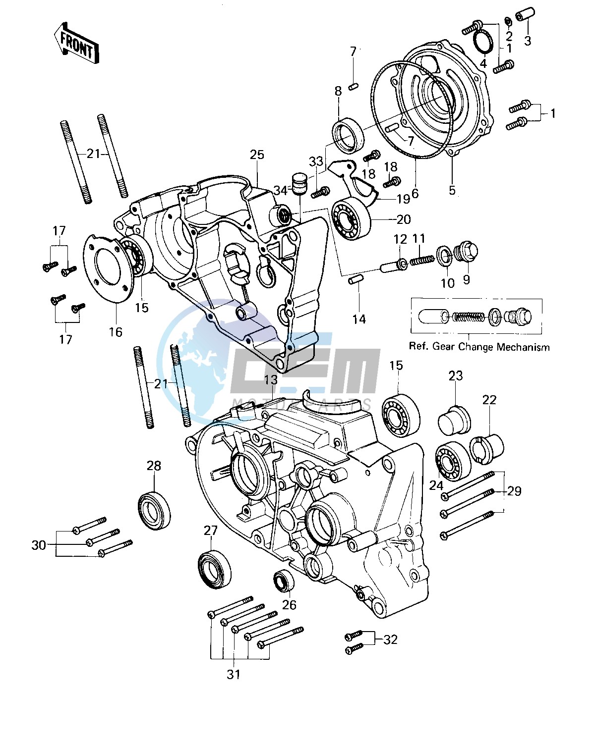 CRANKCASE -- KM100-A3- -