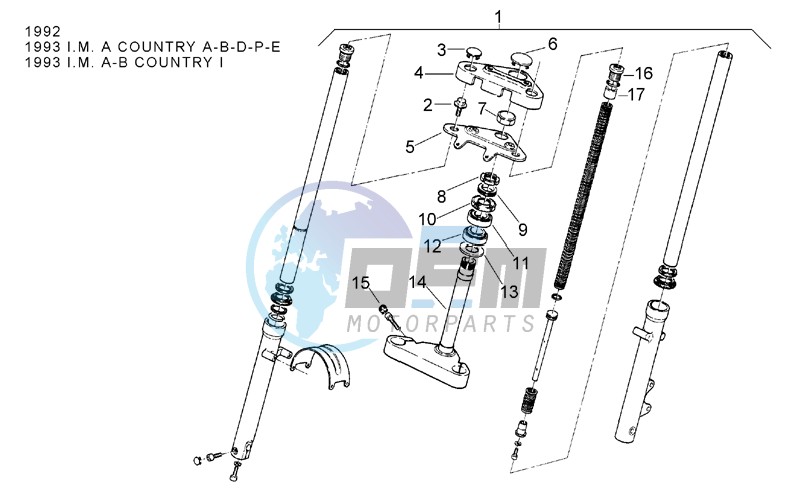 Front fork 92-93 - Stem