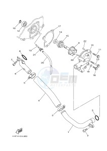 YFM700FWAD YFM7FGPHD GRIZZLY 700 EPS HUNTER (1HPS) drawing WATER PUMP