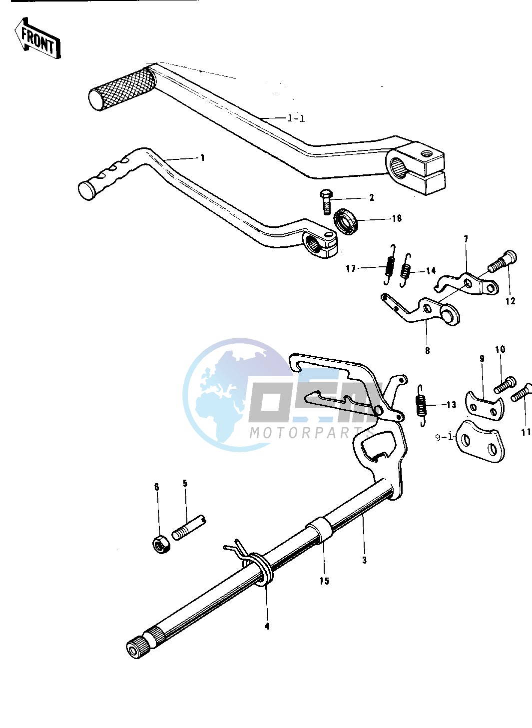 GEAR CHANGE MECHANISM -- 74-76- -