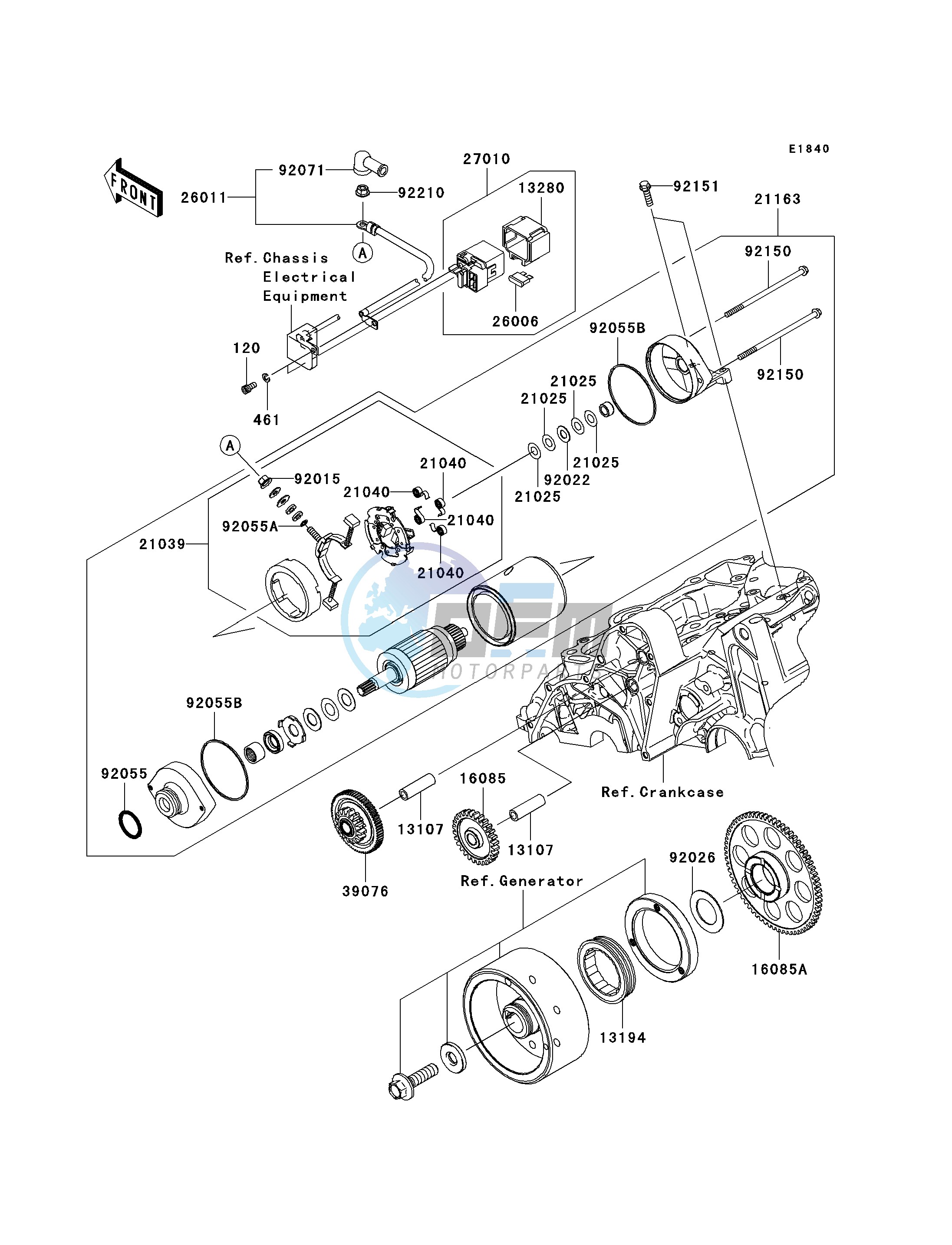 STARTER MOTOR--  - ER650AE046804- -