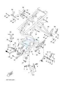 YZF-R125 R125 (5D7F 5D7F 5D7F) drawing STAND & FOOTREST