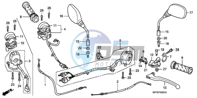 HANDLE LEVER/SWITCH/CABLE (CBR125RW7/RW9/RWA)