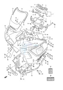 GSX750F (E28) drawing COWLING (MODEL L)