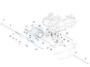 GTS 300 HPE 4T-4V IE ABS E4 (EMEA) drawing Swinging arm