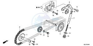 CRF50FE CRF50F Europe Direct - (ED) drawing CAM CHAIN/TENSIONER