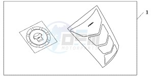 CBF1000FC CBF1000F E drawing TANKPAD / FUEL LID COVER