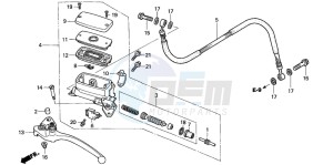 VFR800 drawing CLUTCH MASTER CYLINDER