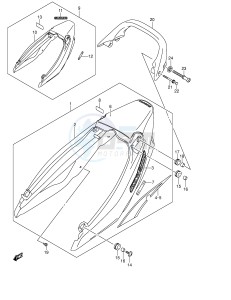 GSX1400 (E2) drawing SEAT TAIL COVER (MODEL K4)