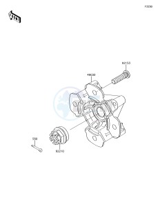 BRUTE FORCE 750 4x4i EPS KVF750GJF EU drawing Front Hub