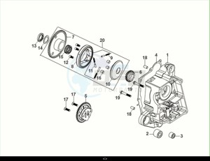 FIDDLE II 50 EFI (AF05W6-EU) (M2) drawing R CARNK CASE-OIL PUMP ASSY